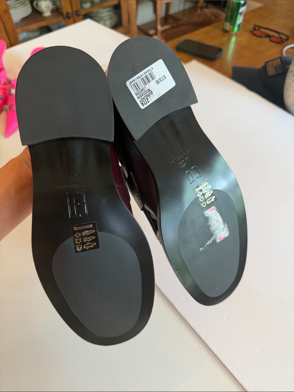 Miista Zika Burgandy loafers 38/8 brand new no box - Picture 6 of 8